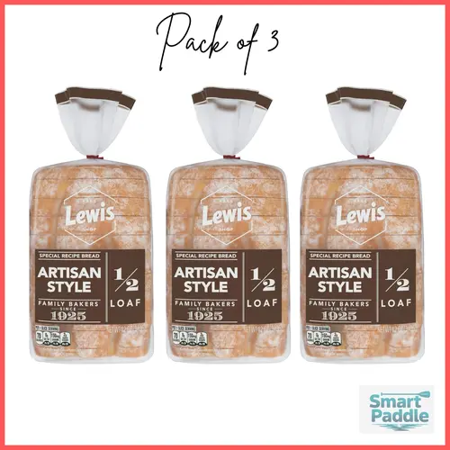 Lewis Bake Shop Artisan Style Half Loaf Bread, 1/2 Loaf, 12 oz Pack of 3