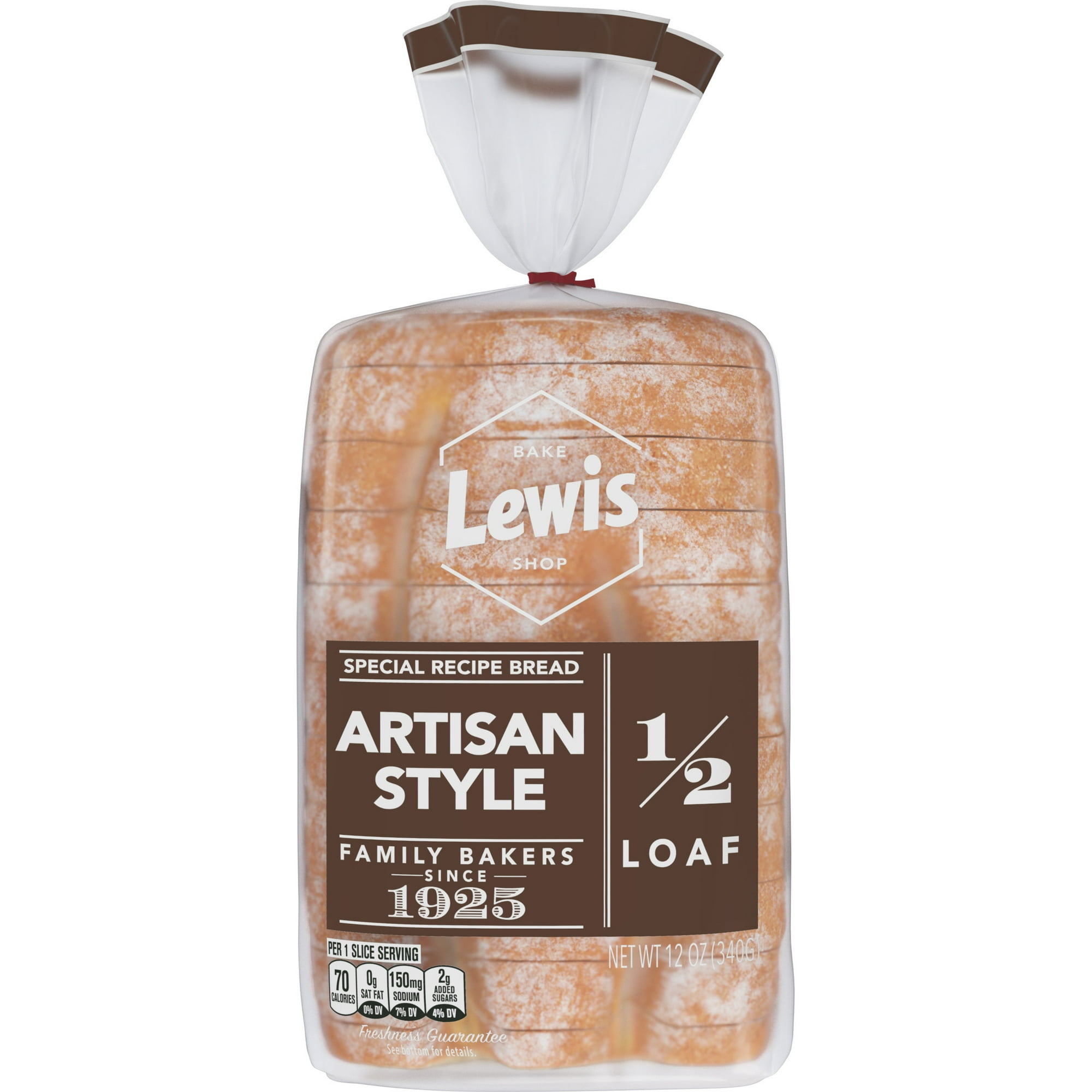 Lewis Bake Shop Artisan Style Half Loaf Bread, 1/2 Loaf, 12 oz Pack of 3 thumbnail 2
