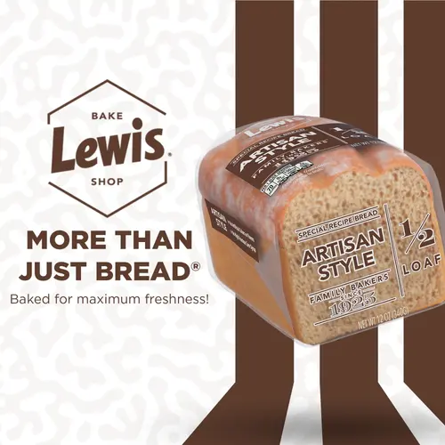 Lewis Bake Shop Artisan Style Half Loaf Bread, 1/2 Loaf, 12 oz Pack of 3 thumbnail 3