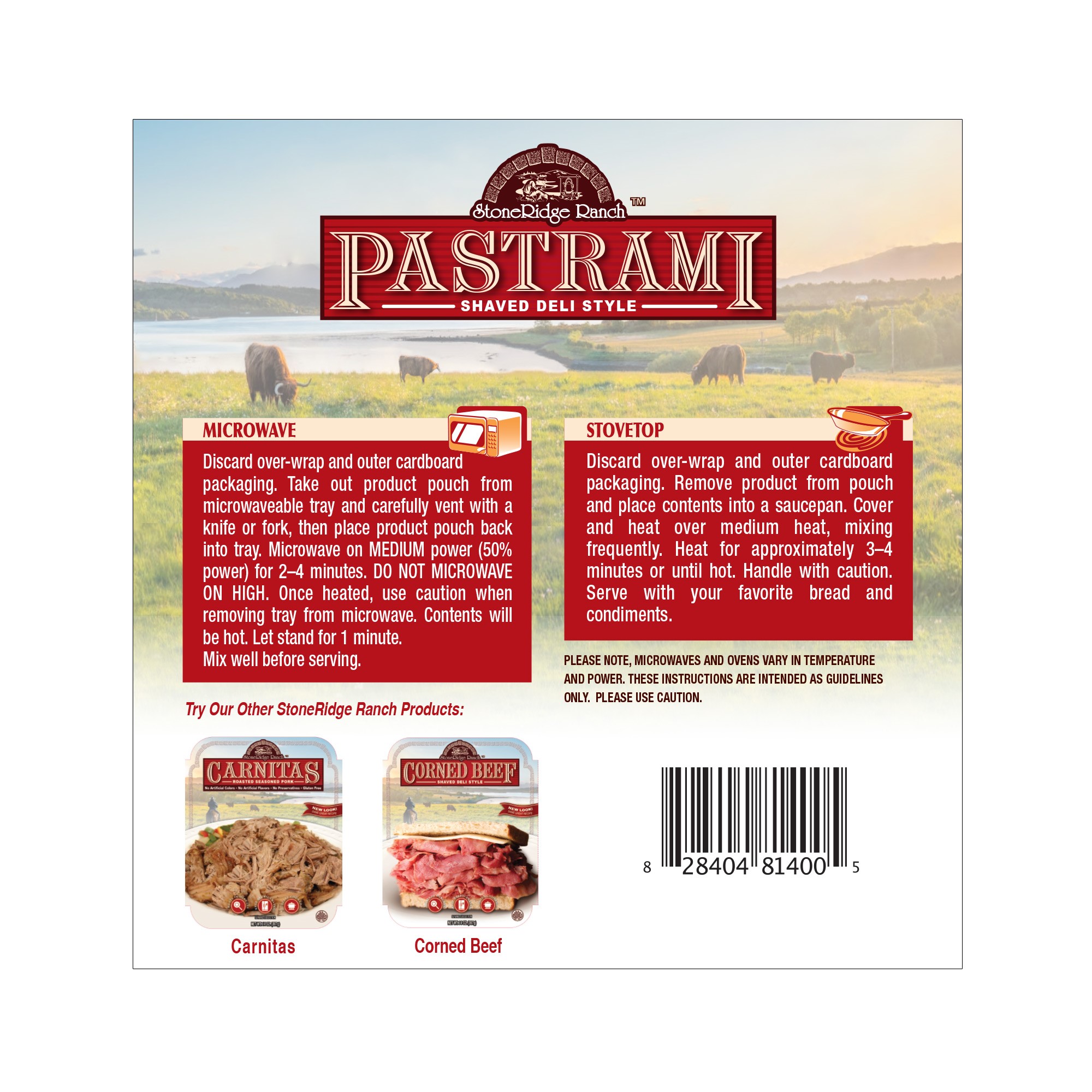 Stoneridge Ranch Deli Shaved Pastrami 14oz Tray Pack thumbnail 2