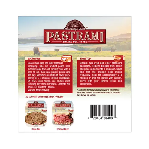 Stoneridge Ranch Deli Shaved Pastrami 14oz Tray Pack thumbnail 2