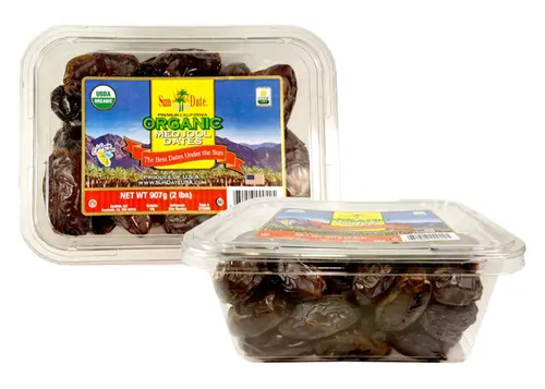 Sun Date Premium  Organic California Medjool Dates 2 lbs. (Pack of 2)
