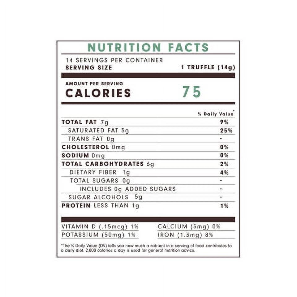 ERND Mint Dark Chocolate Truffles (7 oz) | Sugar Free | 1/2g Net Carbs | Belgian Chocolate | Individually Wrapped thumbnail 3