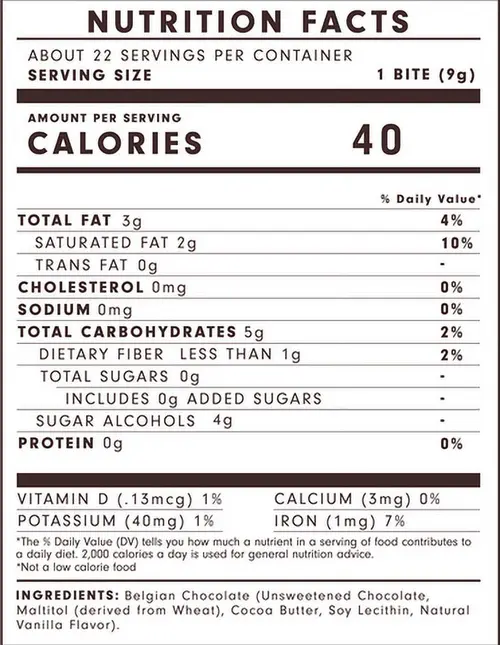 Orange Dark Chocolate Bites (7 oz) | Sugar Free | 1/2g Net Carbs | Belgian Chocolate | Individually Wrapped thumbnail 3