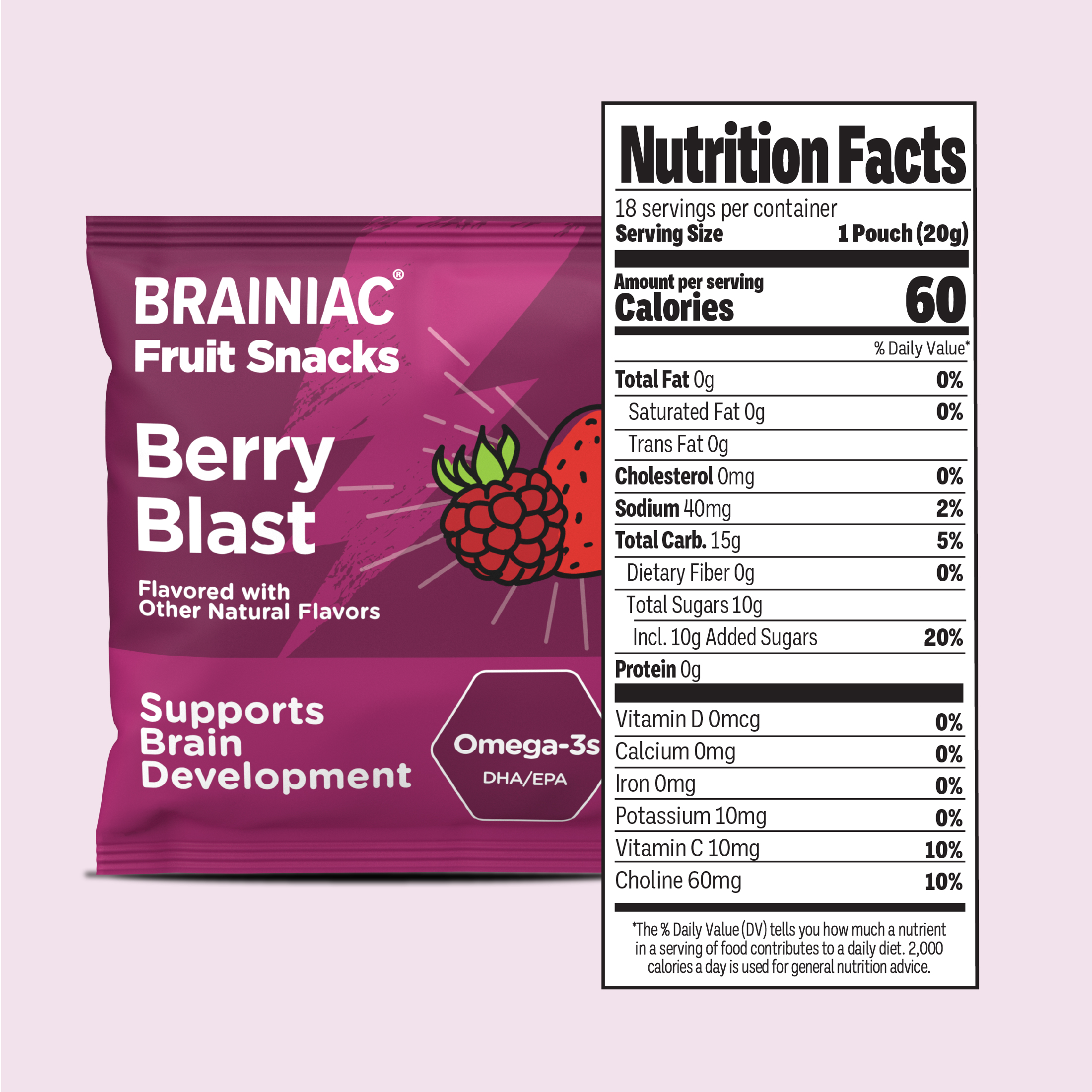 Brainiac Fruit Snacks with BrainPack, Mixed Berry Flavor, 18 count thumbnail 4