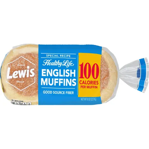 Lewis Bake Shop Healthy Life White English Muffins, 8 oz, 4 Count...