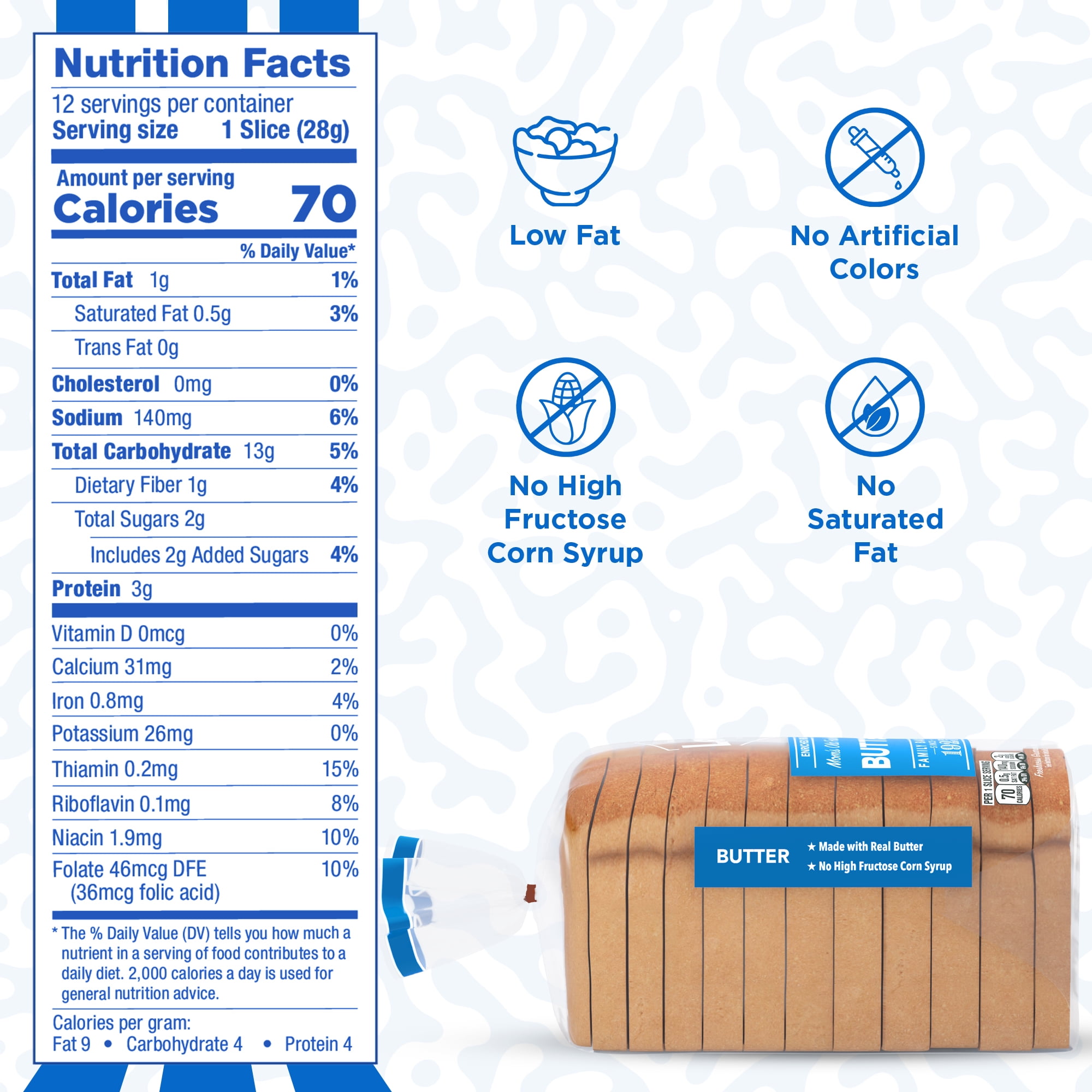 Lewis Bake Shop Butter White Half Loaf Bread, 1/2 Loaf, 12 oz Popular Pick thumbnail 4