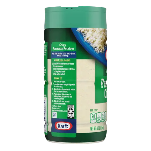 Kraft Grated Parmesan Cheese Shaker 8 oz Bottle thumbnail 2