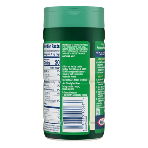 Kraft Grated Parmesan Cheese Shaker 8 oz Bottle thumbnail 3