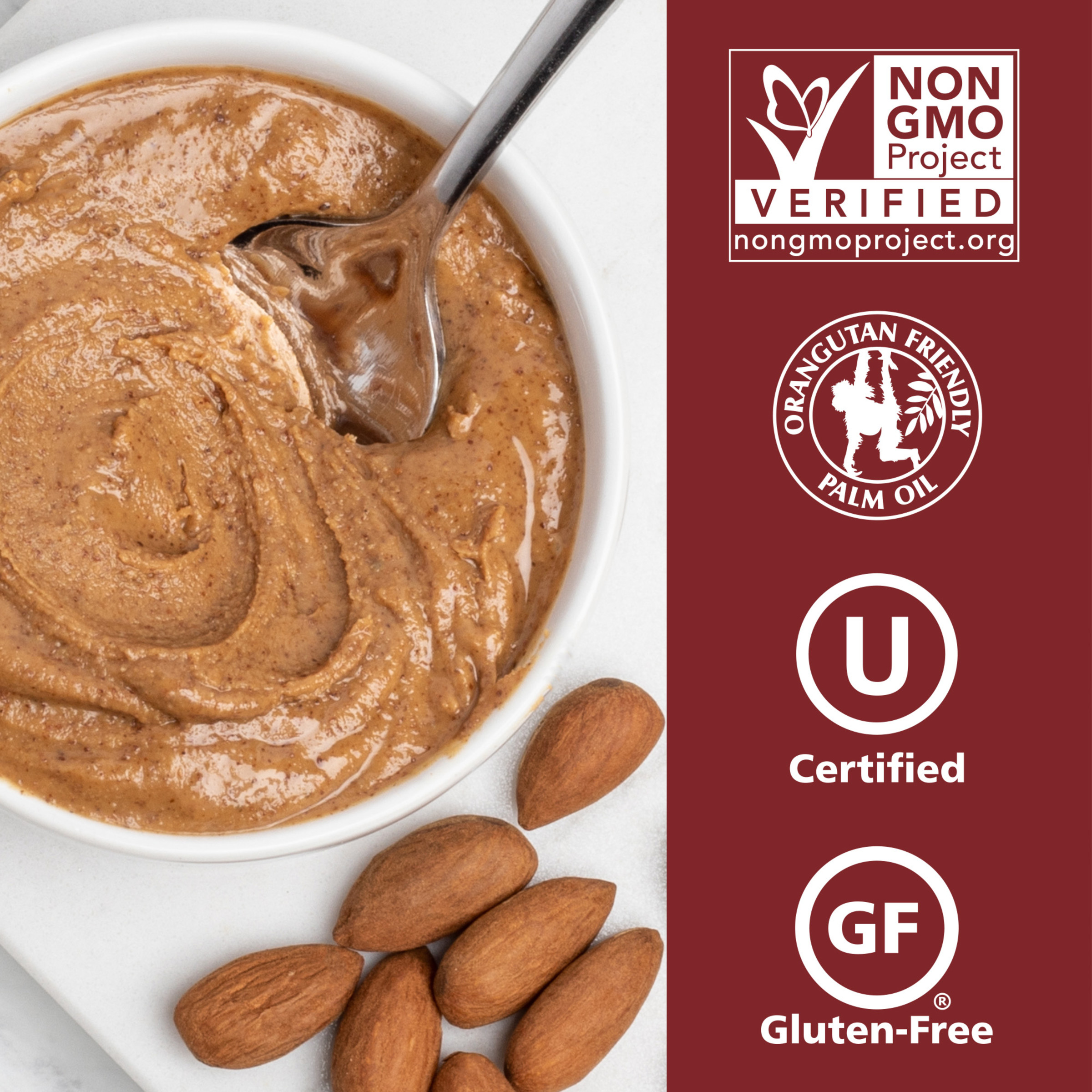 JUSTIN'S No Stir, Gluten-Free Chocolate Hazelnut Almond Butter, 12 oz Plastic Jar thumbnail 2