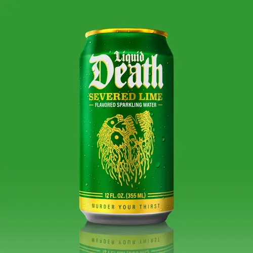 Liquid Death, Severed Lime, Lime-Flavored Sparkling Water, 6-Pack (12oz Cans), Low Calorie & No Artificial Sweeteners thumbnail 4