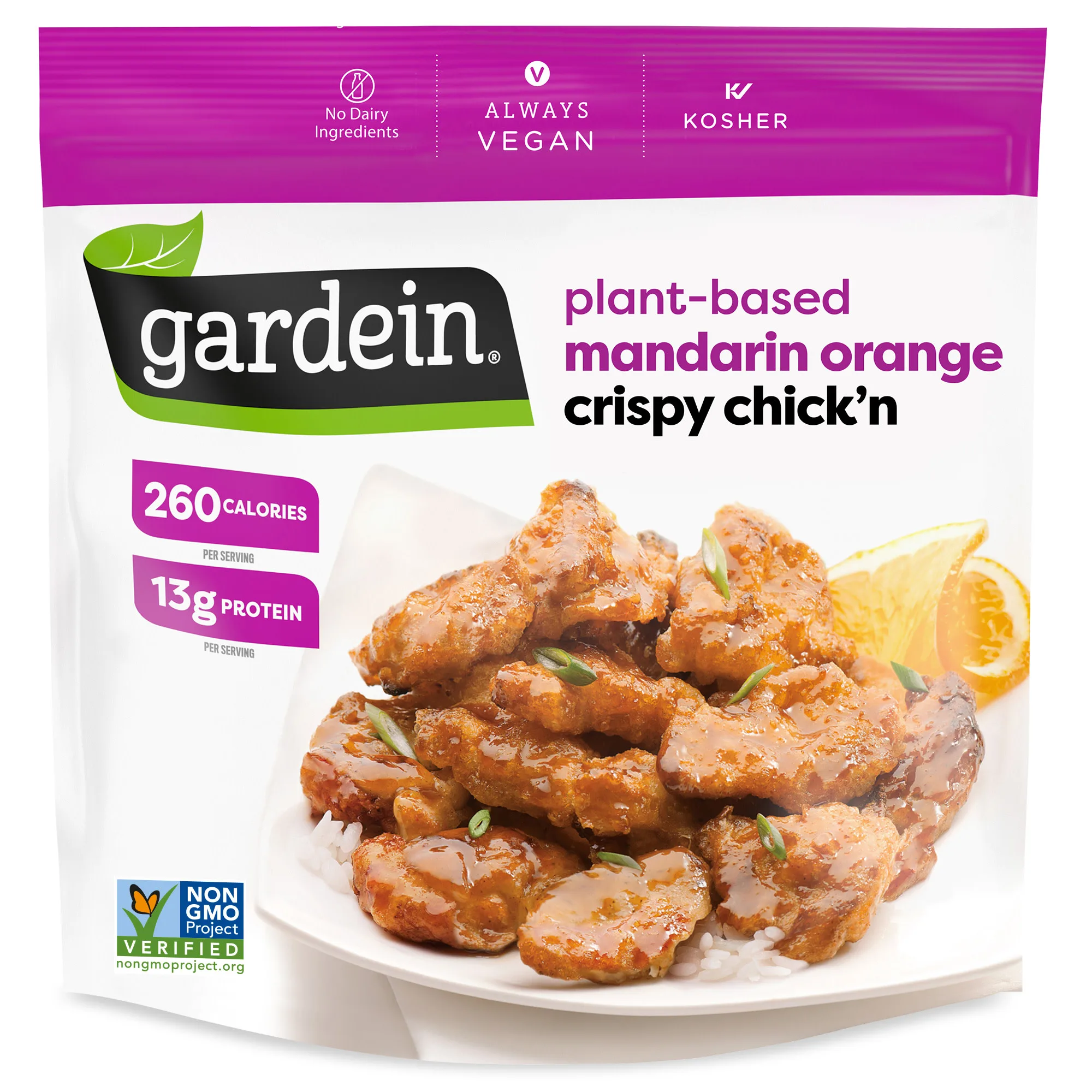 Gardein Plant-Based Mandarin Orange Crispy Chick'n, Vegan, 10.5 oz (Frozen)