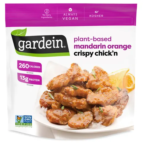 Gardein Plant-Based Mandarin Orange Crispy Chick'n, Vegan, 10.5 oz (Frozen)