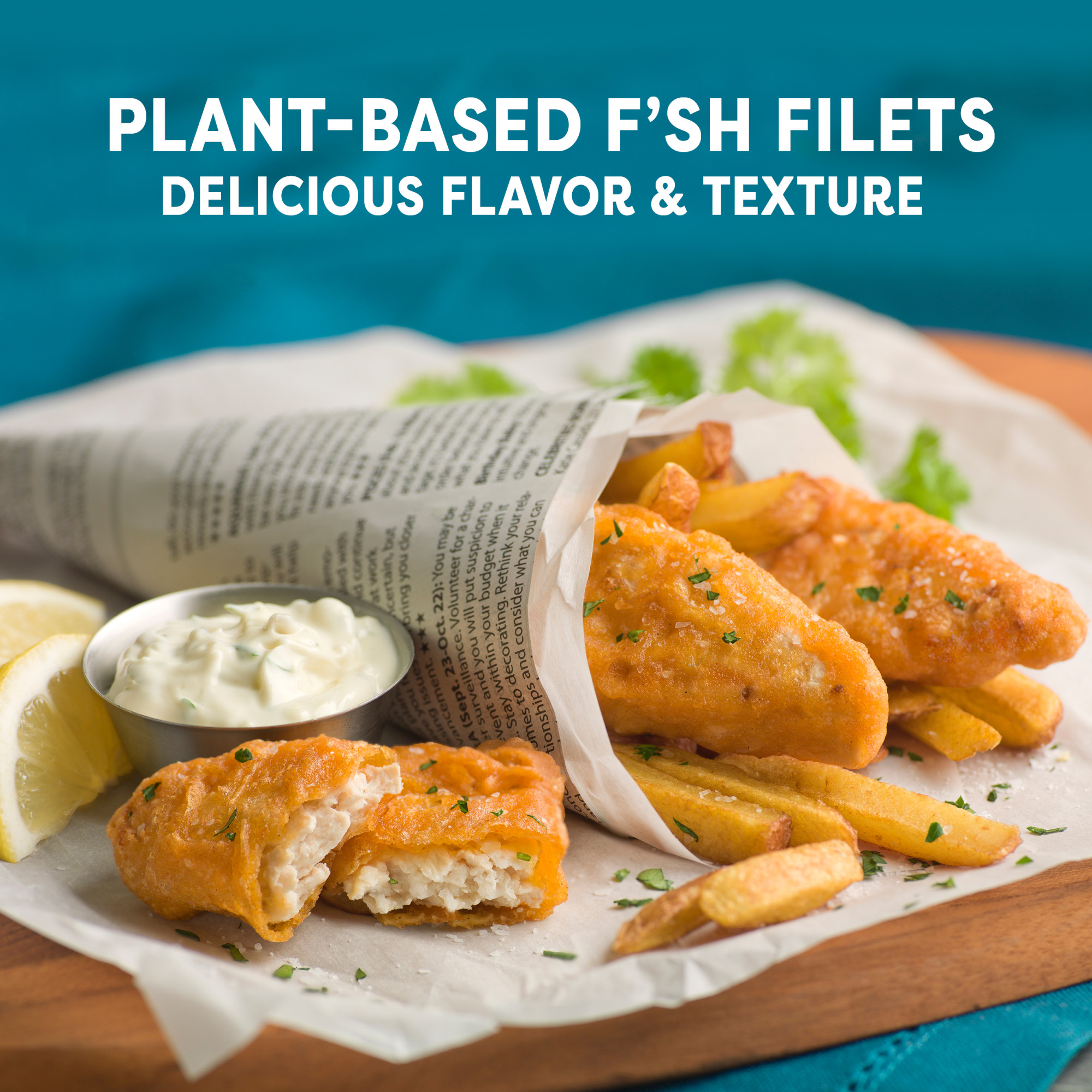 Gardein Plant-Based F'sh Golden Fishless Filets, Vegan, 10.1 oz (Frozen) thumbnail 2