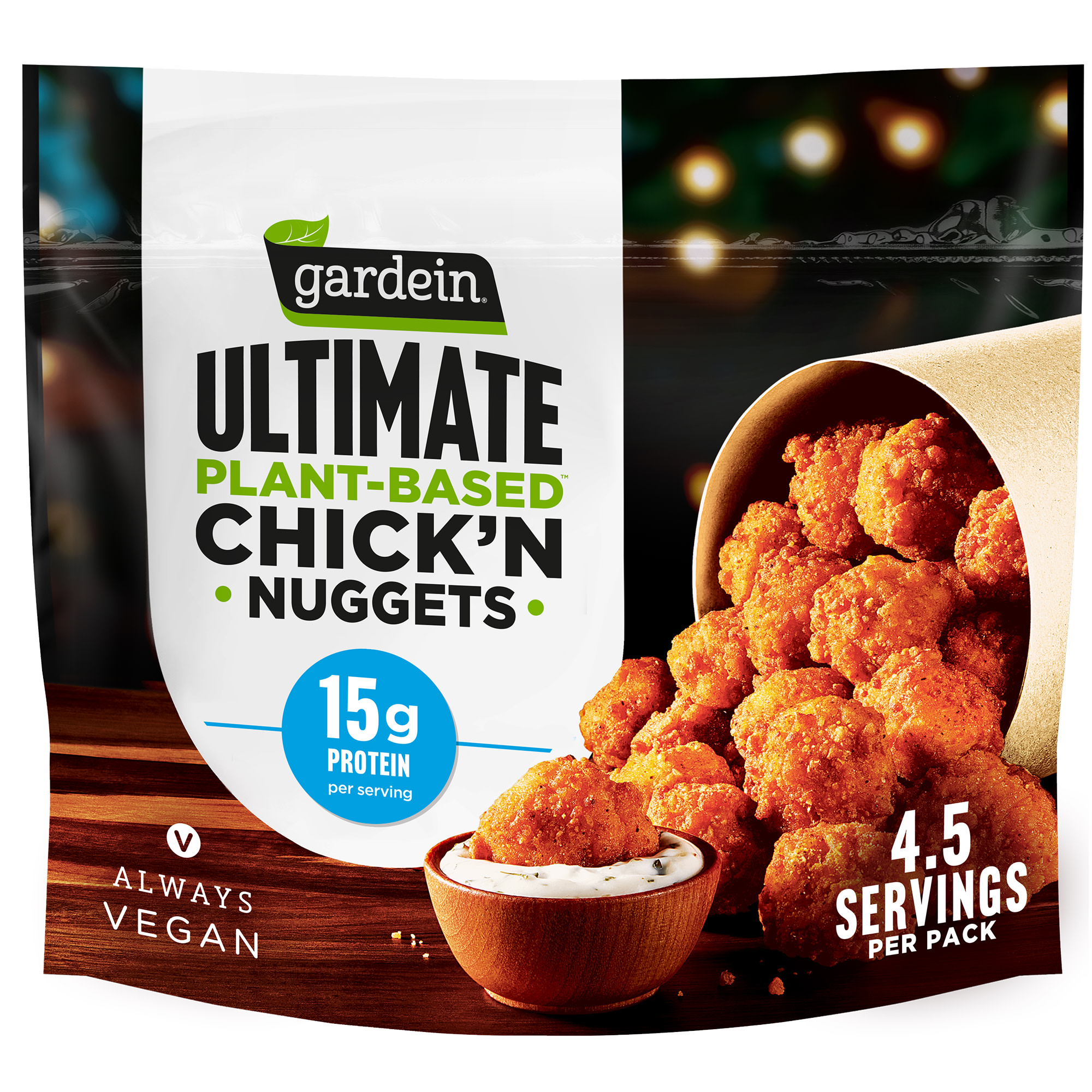 Gardein Ultimate Plant-Based Chick'n Nuggets, Vegan, 14.7 oz (Frozen)