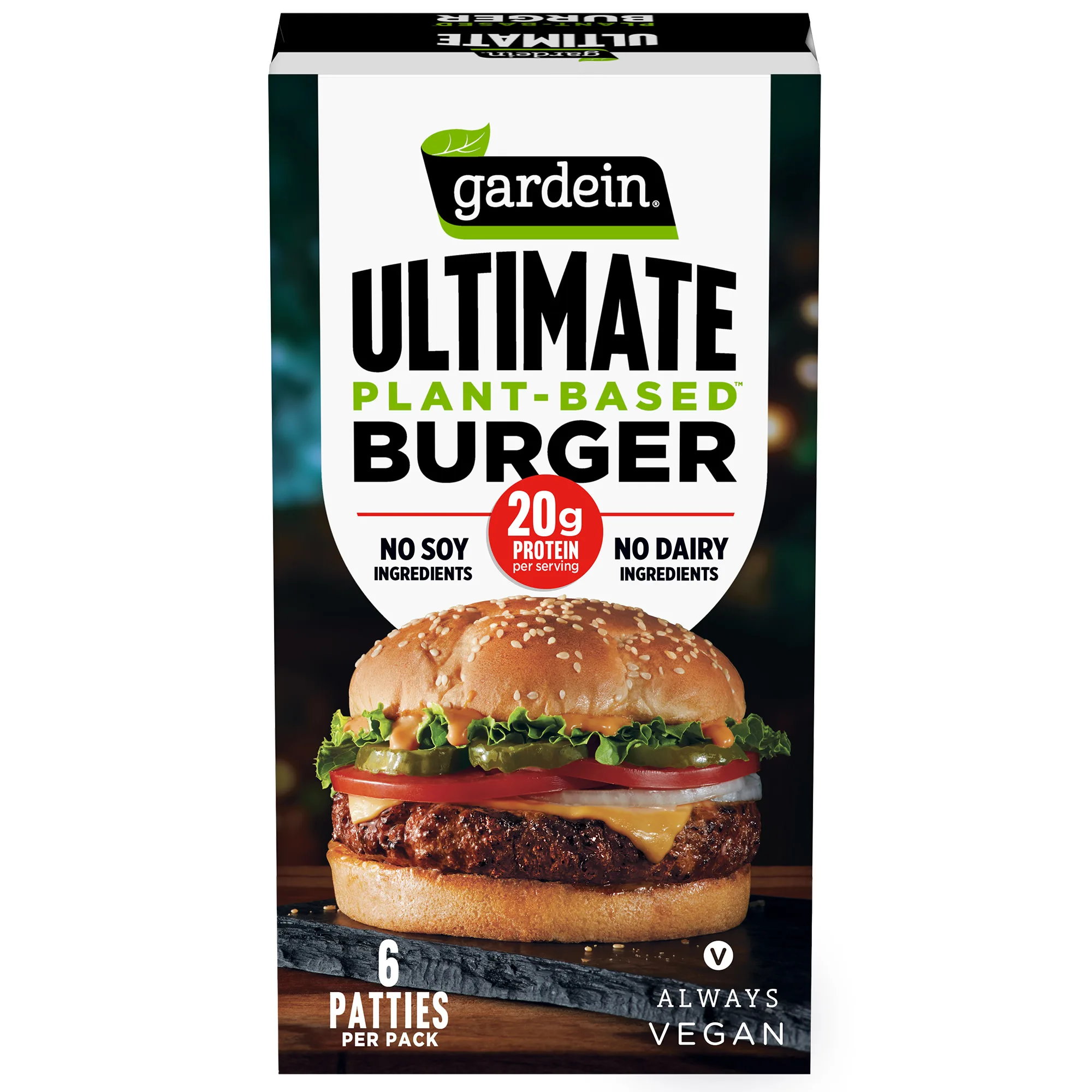 Gardein Ultimate Plant-Based Burger, Vegan, 24 oz (Frozen)