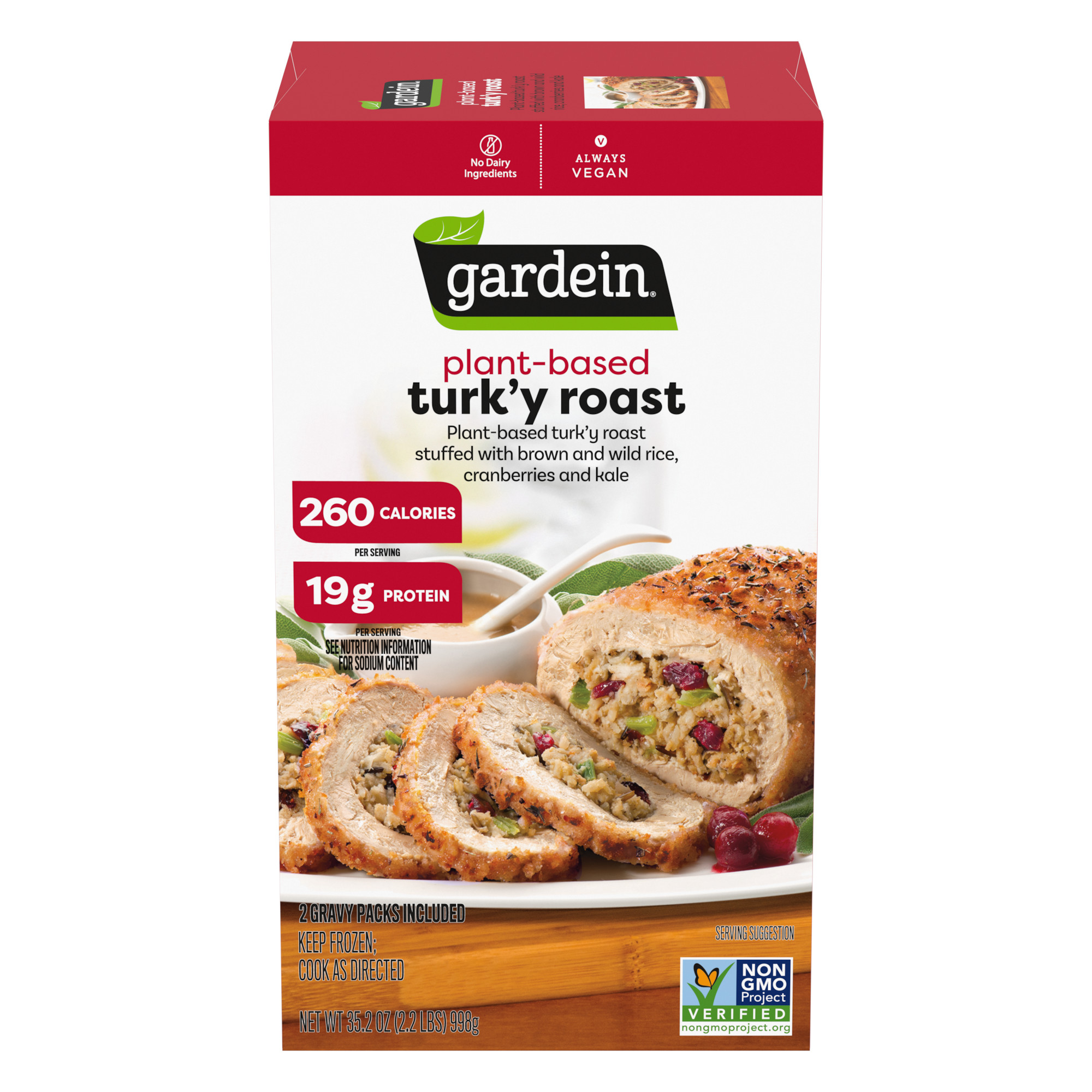 Gardein Plant-Based Turk'y Roast, Vegan, 35.2 oz (Frozen)