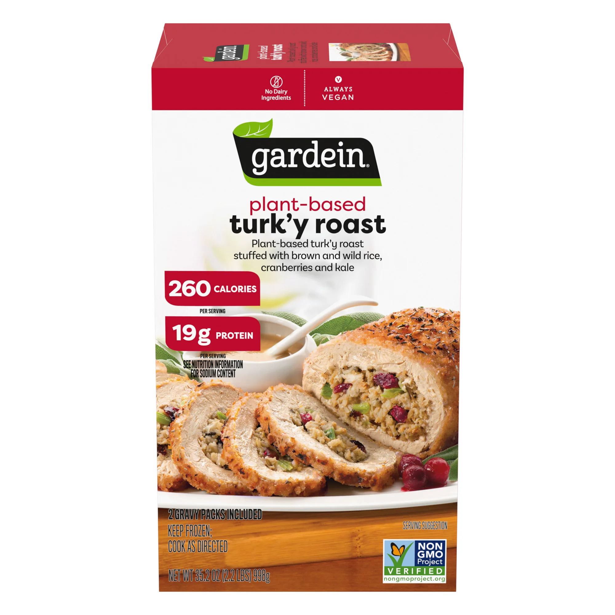 Gardein Plant-Based Turk'y Roast, Vegan, 35.2 oz (Frozen)