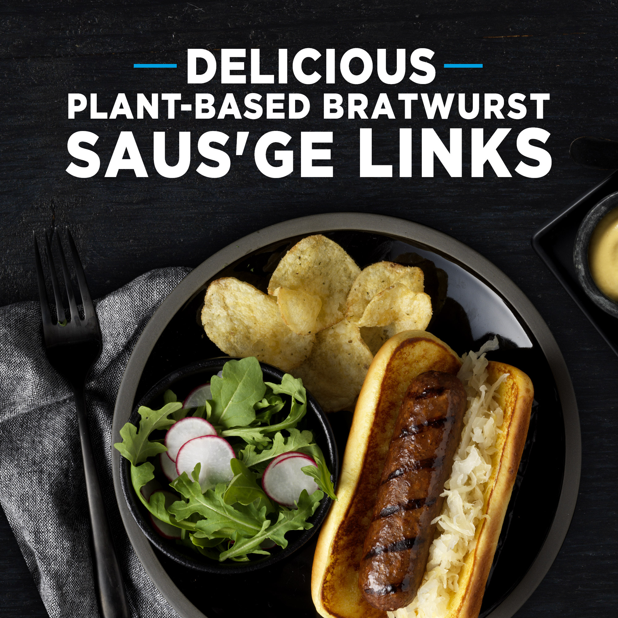 Gardein Ultimate Plant-Based Saus'ge Links, Vegan Bratwurst, 4 Count (Frozen) thumbnail 2