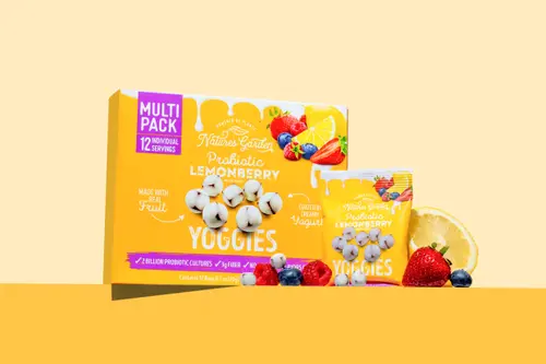 Nature's Garden, Probiotic Lemonberry Yoggies, Gluten- Free, Non-GMO, Soft Chew, Fruit Snacks, 0.7 oz, 12 Count thumbnail 4