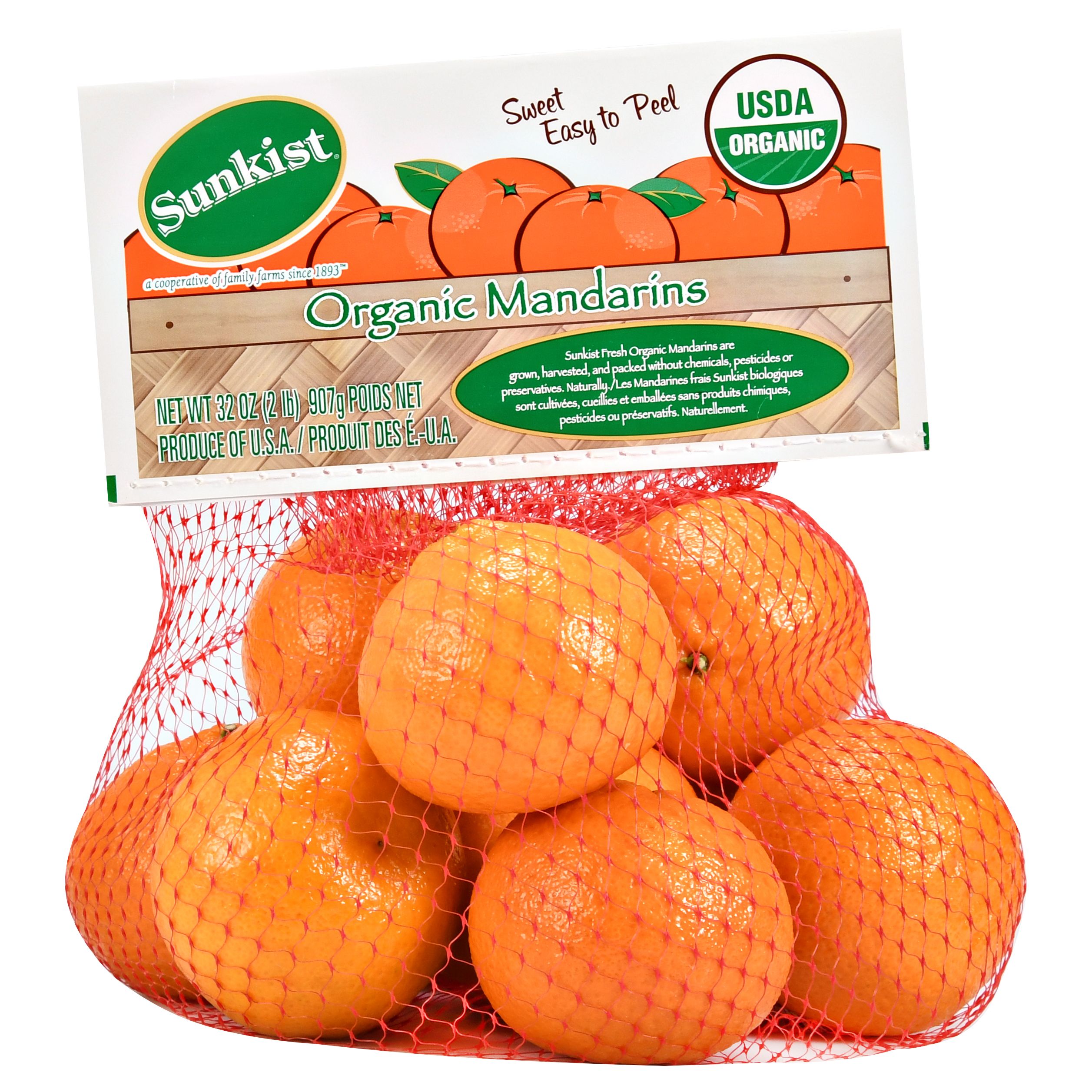 Fresh Organic Mandarin Oranges, 2 lb Bag