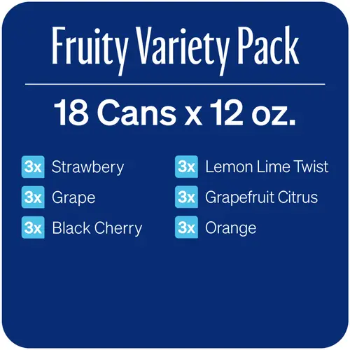 Zevia Zero Sugar, 0 Calorie, Caffeine-Free Soda Pop, Fruit Variety Pack, 12 fl oz, 18 Pack Cans thumbnail 2