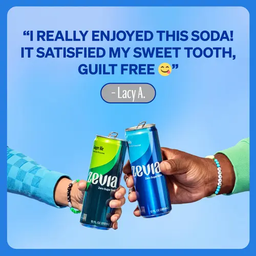 Zevia Zero Sugar Caffeine Free Cola Soda Pop, 12 fl oz, 24 Pack of Cans thumbnail 2