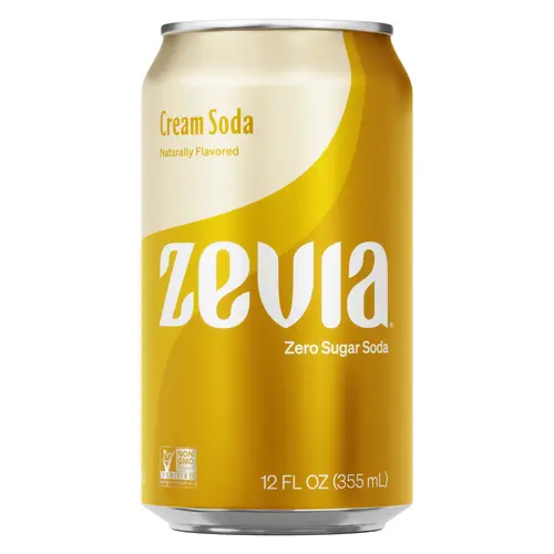 Zevia Zero Sugar, Cream Soda, 12 Fl Oz (Pack of 24)