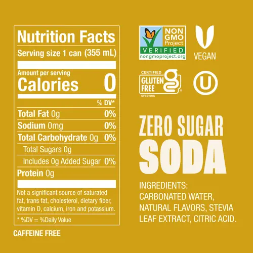Zevia Zero Sugar, Cream Soda, 12 Fl Oz (Pack of 24) thumbnail 4