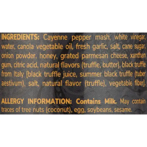 Melinda's Black Truffle Hot Sauce, Condiment and Sauce, 12 oz thumbnail 3