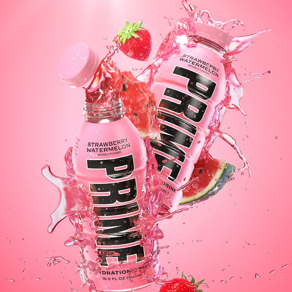 Prime Hydration Sports Drink, Strawberry Watermelon, 16.9 fl oz, Bottle thumbnail 2