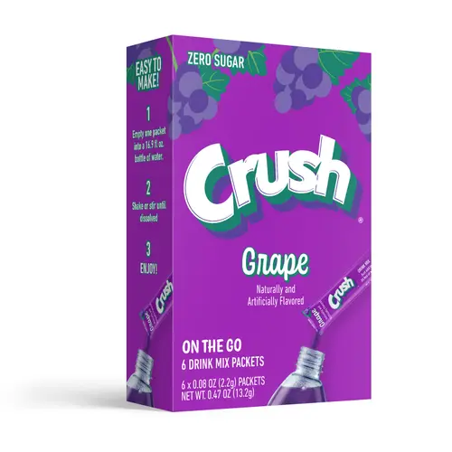 Crush Grape Powder Drink Mix, Sugar-Free, 6 Count
