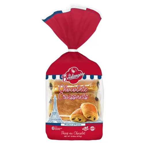 La Boulangere Chocolate Croissants, Regular, Shelf Stable/Ambient, Bag, Non GMO, 9.52 oz., 6 Count thumbnail 2