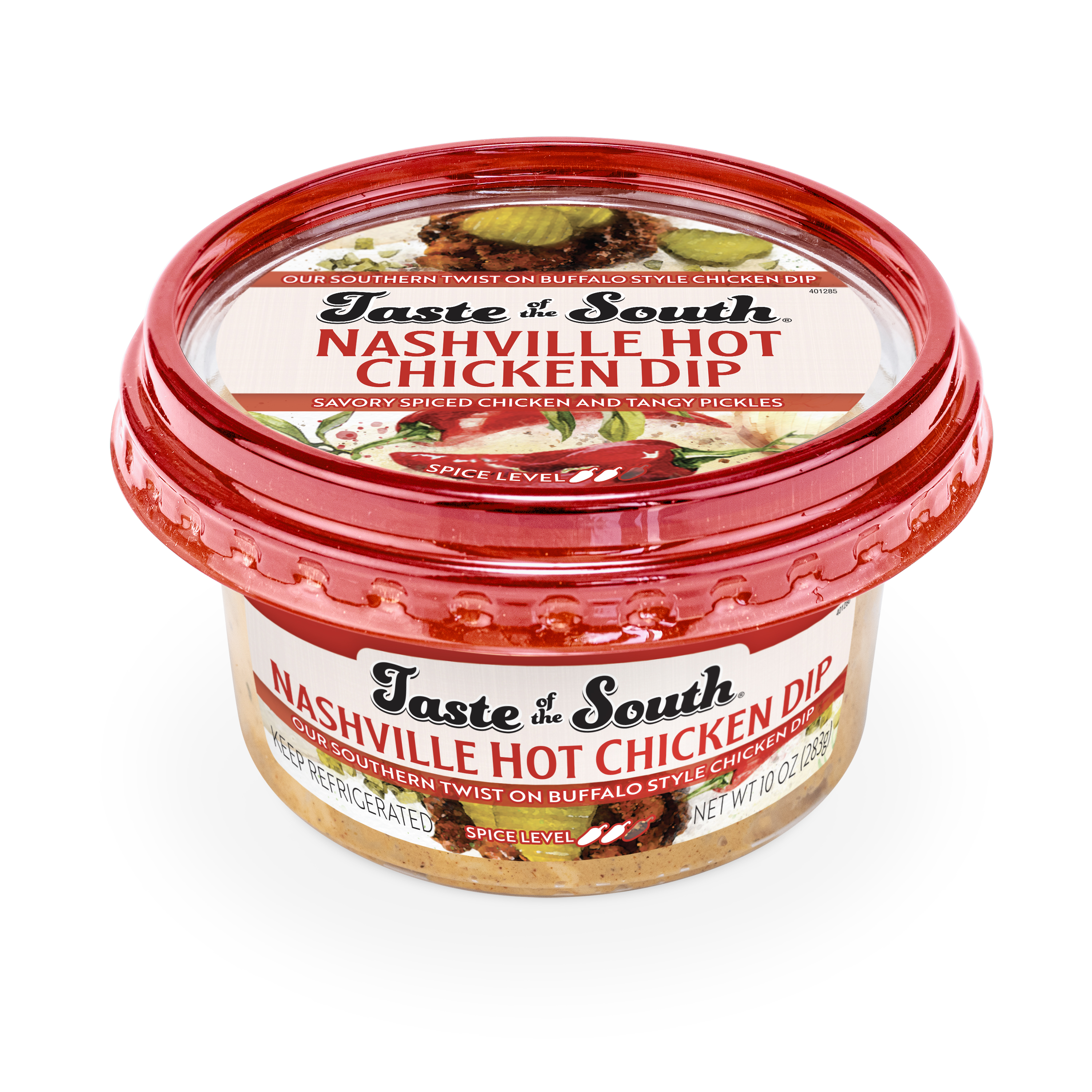 Taste of the South Nashville Hot Chicken Dip, 10 oz (Refrigerated, Tub, Spread)