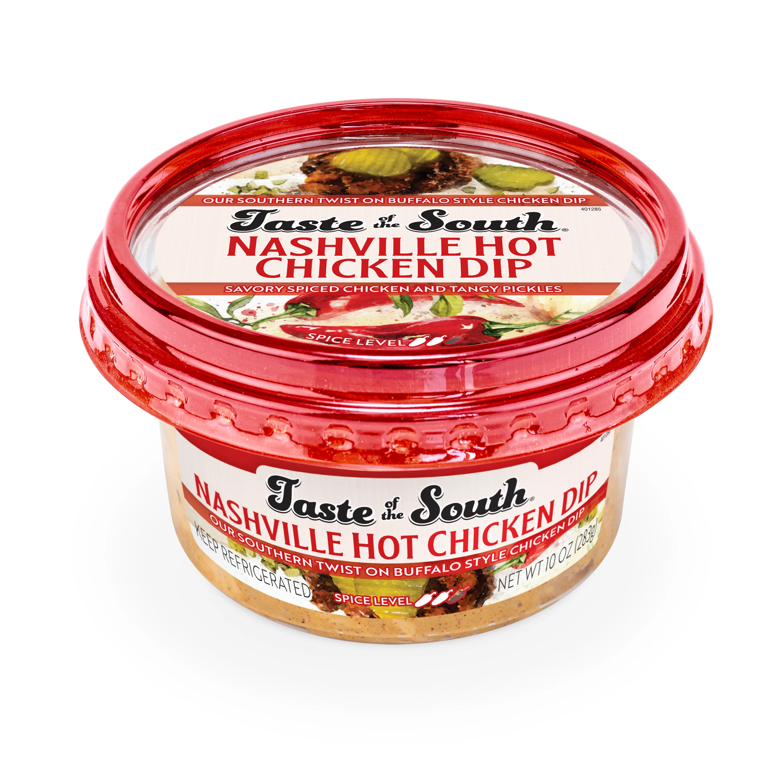 Taste of the South Nashville Hot Chicken Dip, 10 oz (Refrigerated, Tub, Spread)