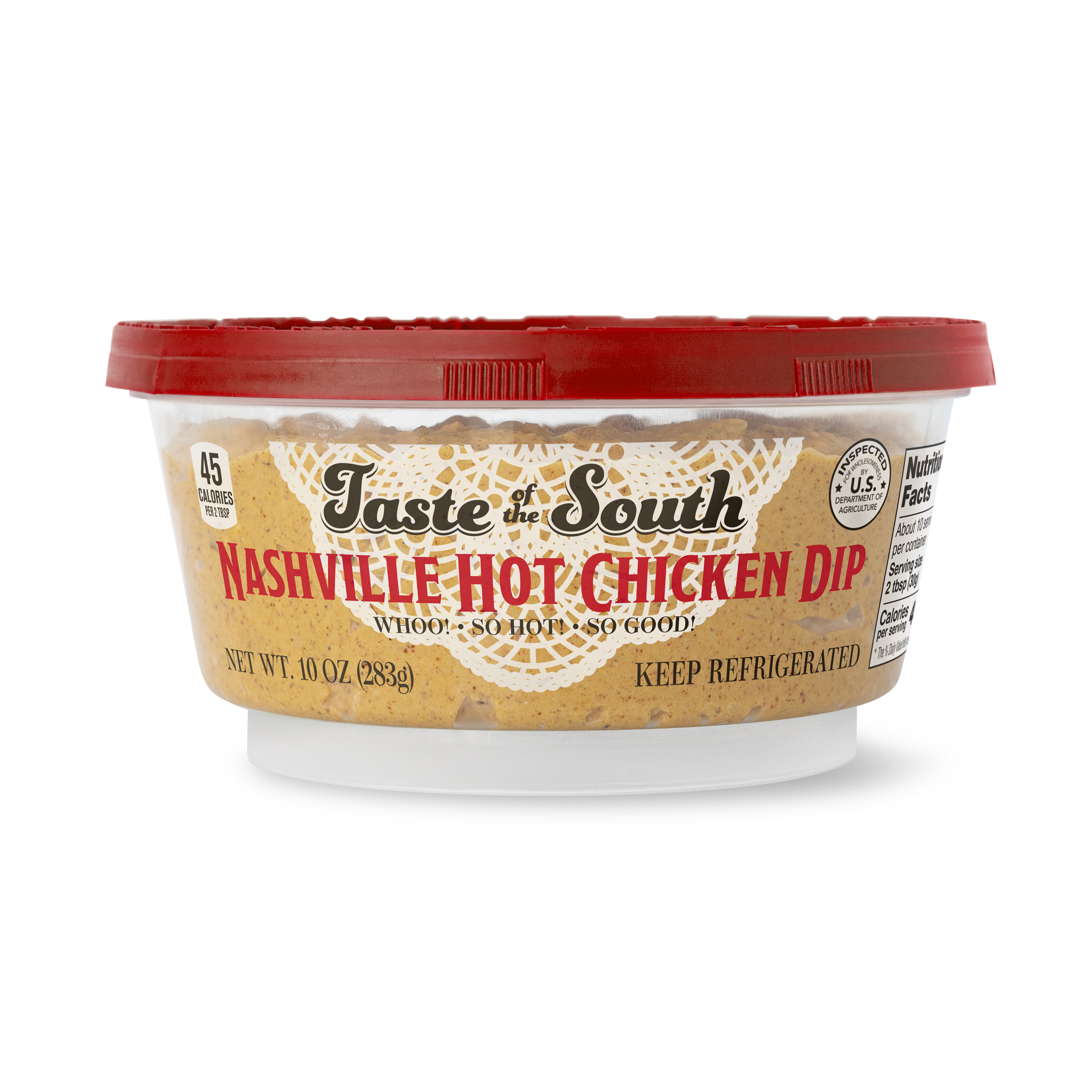 Taste of the South Nashville Hot Chicken Dip, 10 oz (Refrigerated, Tub, Spread) thumbnail 4