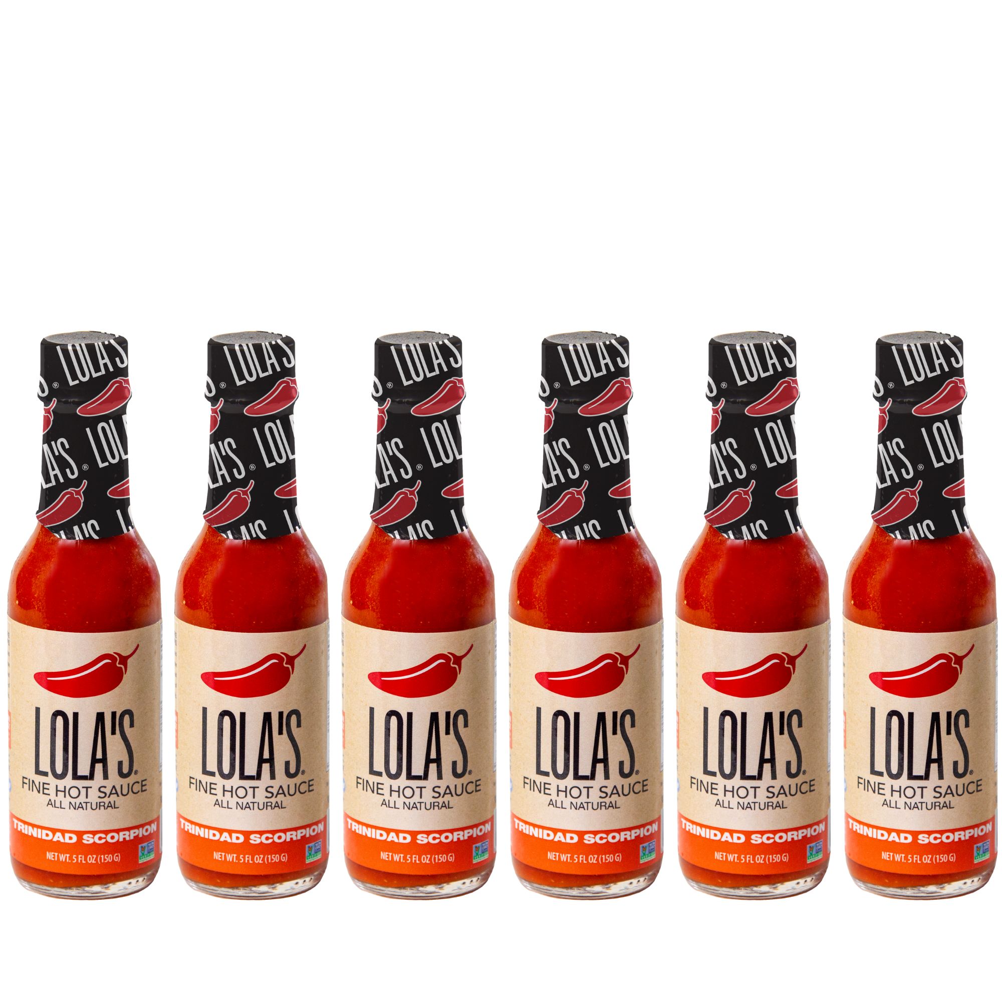 Lola's Fine Hot Sauce - Trinidad Scorpion - 6 Pack Bundle