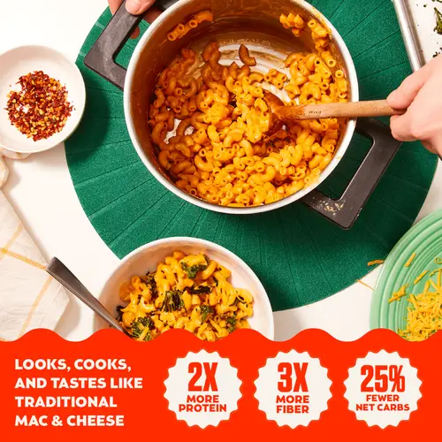 Banza Elbows & Cheddar Microwave Mac & Cheese Cups - High Protein, Gluten Free, Shelf-Stable Dinner, 4.2oz thumbnail 4