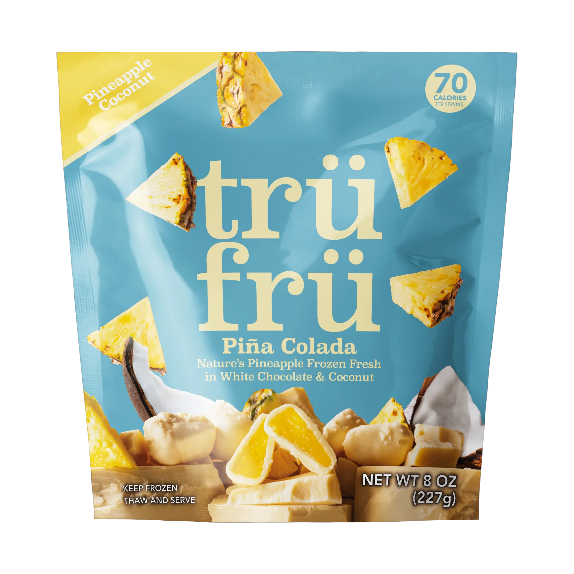 Tru Fru Natures Pineapple in White Chocolate & Coconut (8 oz)