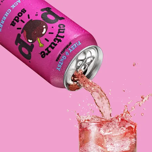 Culture Pop Soda Black Cherry, Probiotic Soda, 12fl oz thumbnail 2