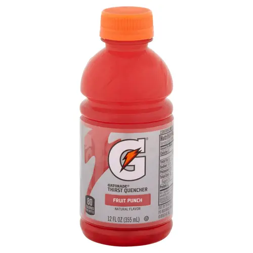 Gatorade Thirst Quencher, Fruit Punch Sports Drinks, 12 fl oz, 12 Count Bottles thumbnail 2