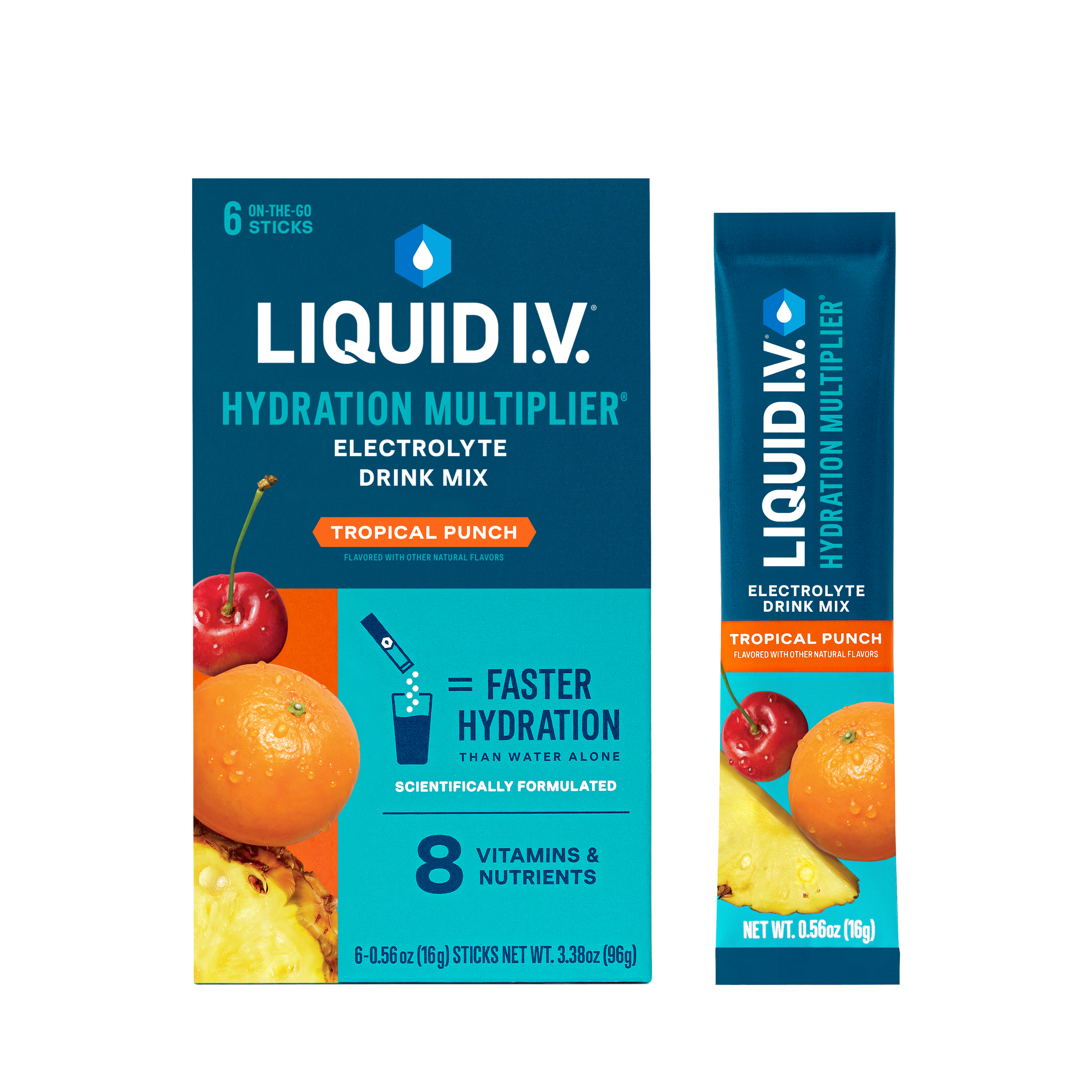 Liquid I.V.Â® Tropical Punch Hydration MultiplierÂ® Powdered Electrolyte Drink Mix, 6 Count Packets