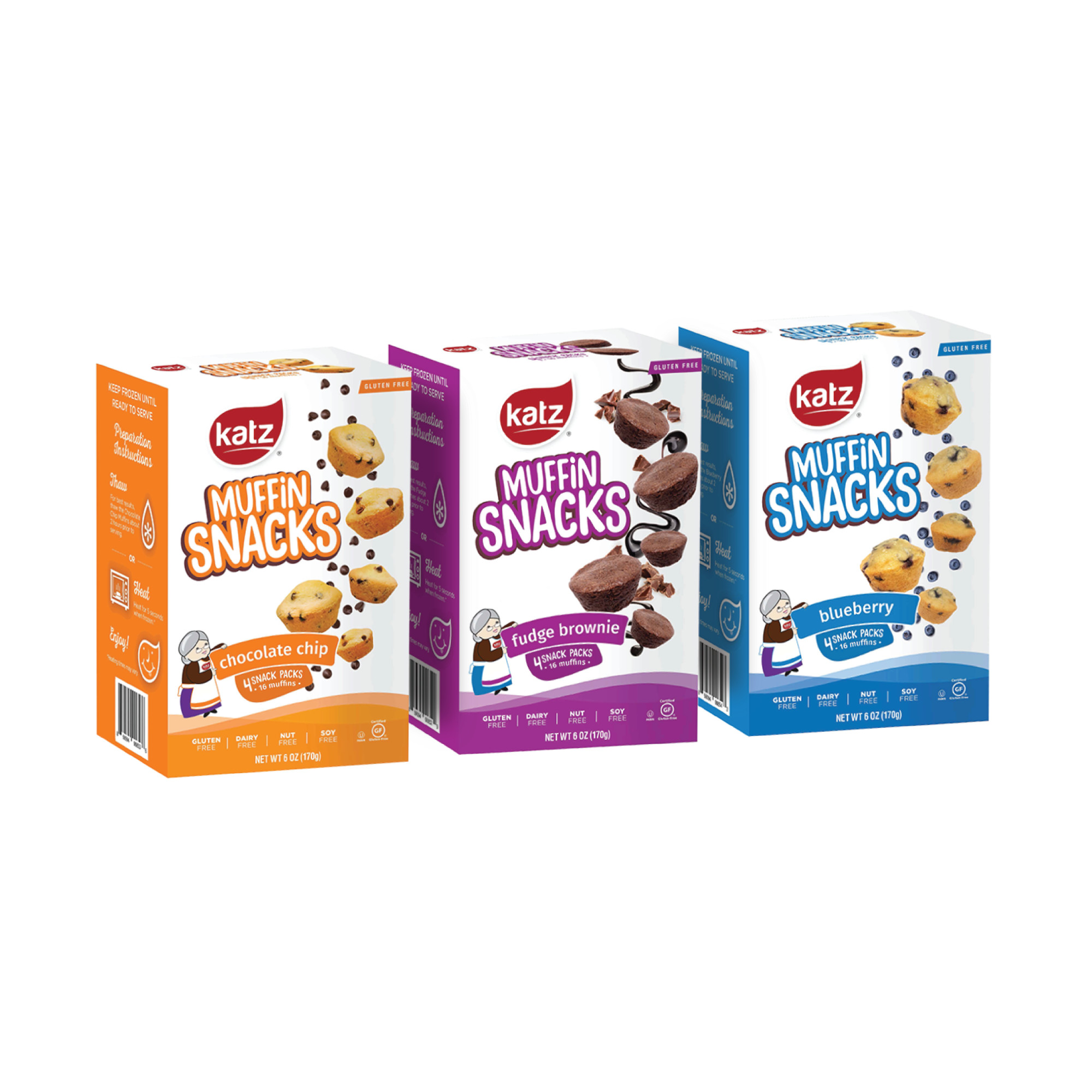 Katz Gluten Free Muffin Snacks | Gluten Free, Dairy Free, Nut Free, Soy Free, Kosher| 3 Pack