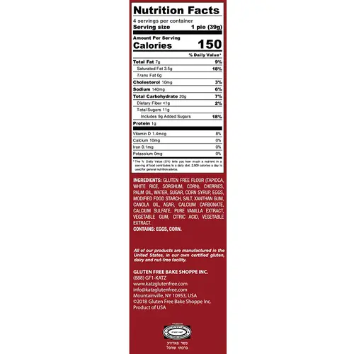 Katz Gluten Free Mini Pies | Gluten Free, Dairy Free, Nut Free, Soy Free, Kosher| 6 Pack thumbnail 4