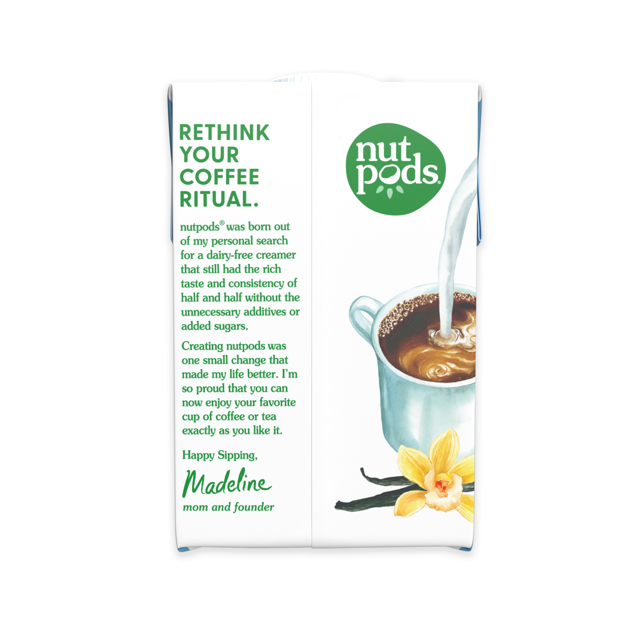 nutpods French Vanilla Unsweetened Dairy Free Shelf Stable Creamer, 16 oz thumbnail 2