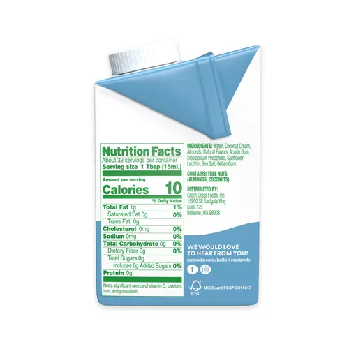 nutpods French Vanilla Unsweetened Dairy Free Shelf Stable Creamer, 16 oz thumbnail 4