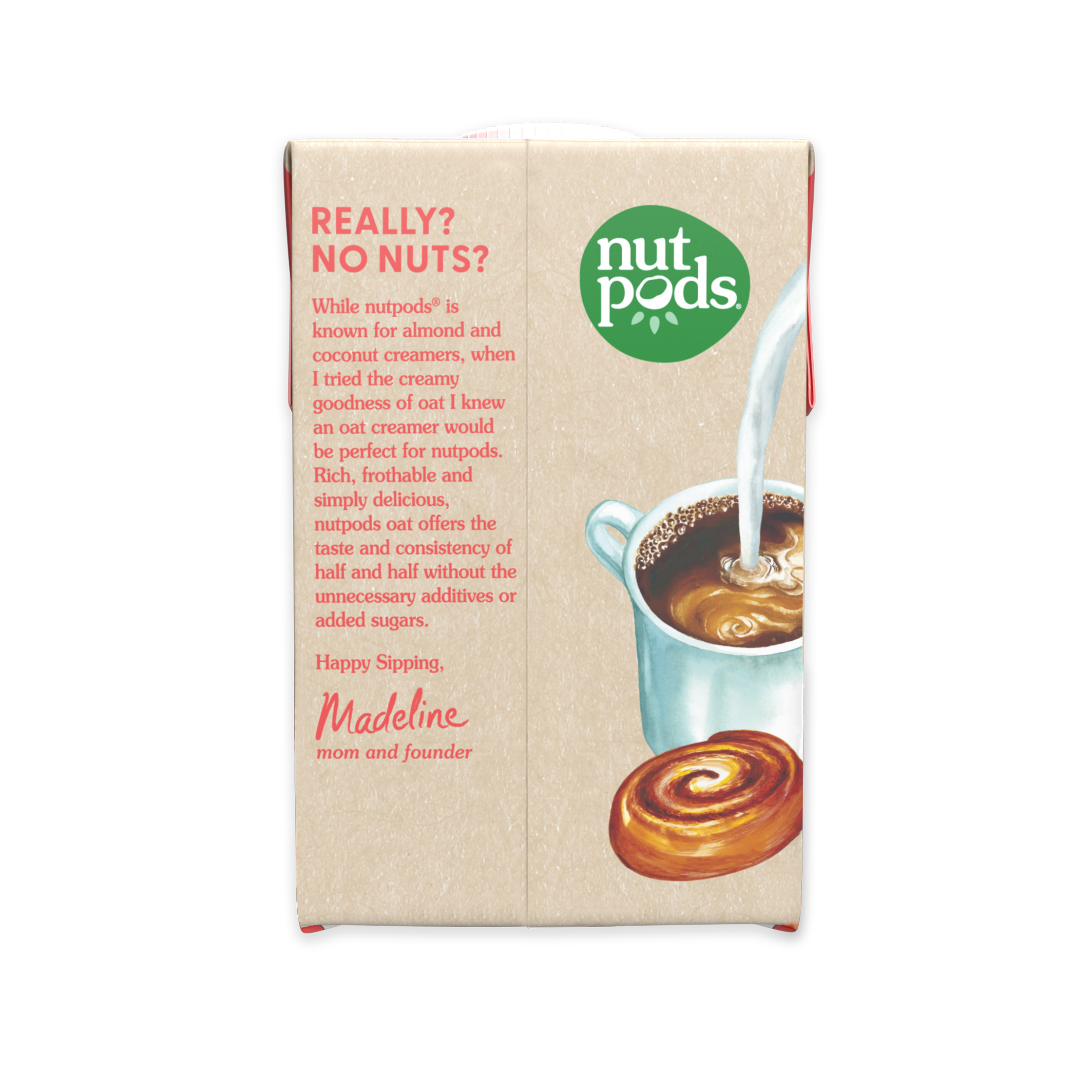 nutpods Oat Cinnamon Swirl Unsweetened Dairy Free Shelf Stable Creamer, 16 oz thumbnail 2