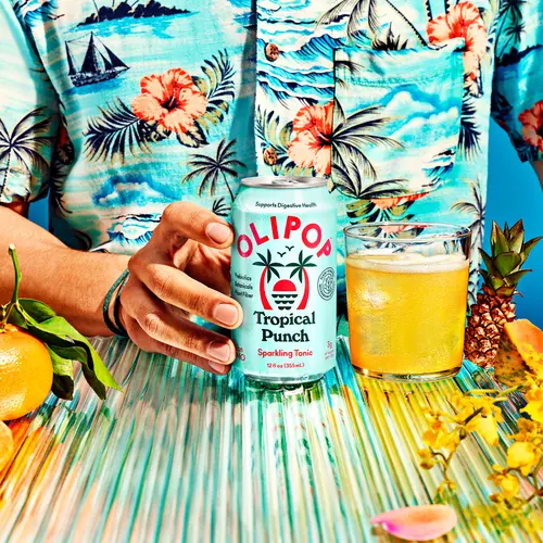 OLIPOP Prebiotic Soda, Tropical Punch, 12 fl oz thumbnail 4
