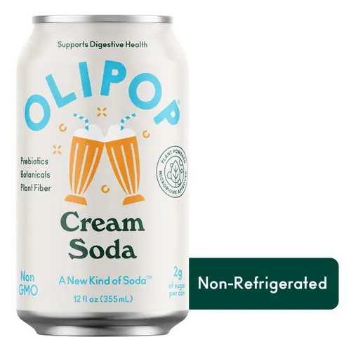 OLIPOP Prebiotic Soda, Cream Soda, 12 fl oz, Pantry Packs