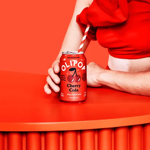 OLIPOP Prebiotic Soda, Cherry Cola, 12 fl oz, 4 Pack, Pantry Packs thumbnail 4